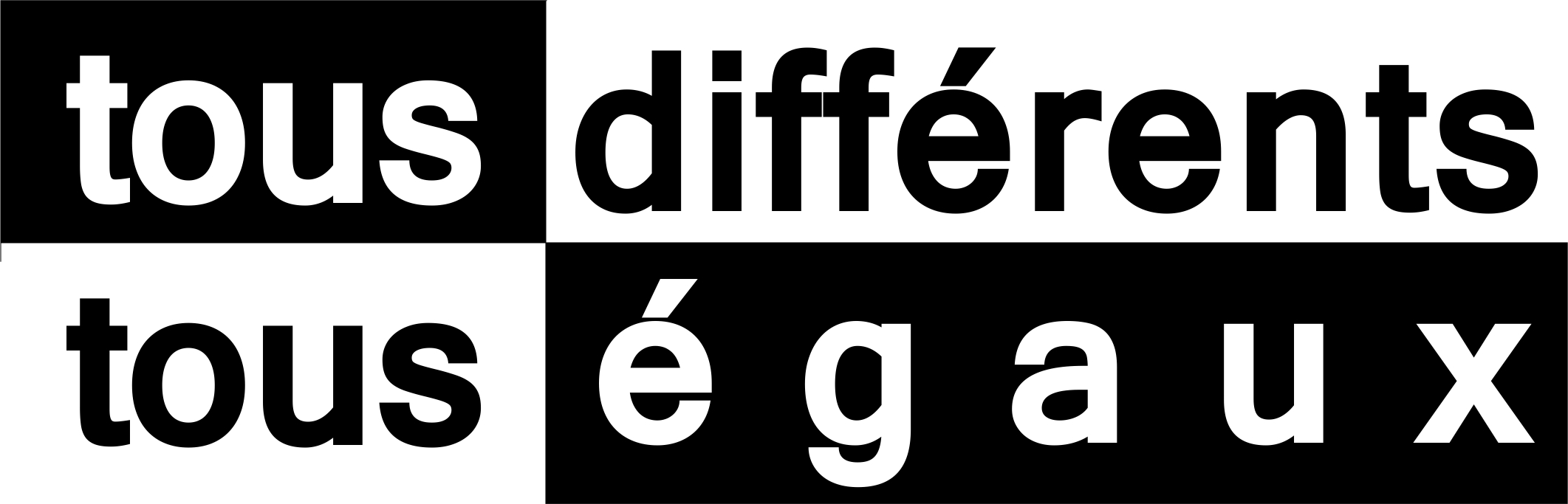 Logo tous différents tous égaux